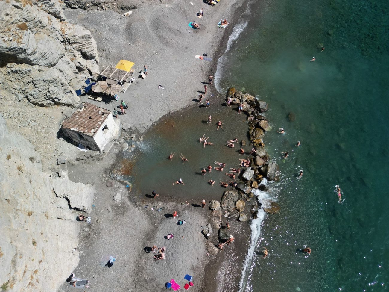 Thermal beach - Kos island - Greece - Photos taken with a drone.